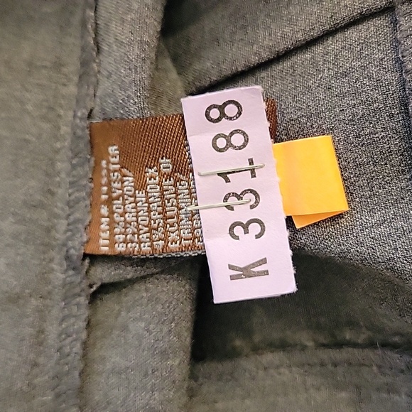 Wide leg flannel grey trouser pants - Picture 7 of 9